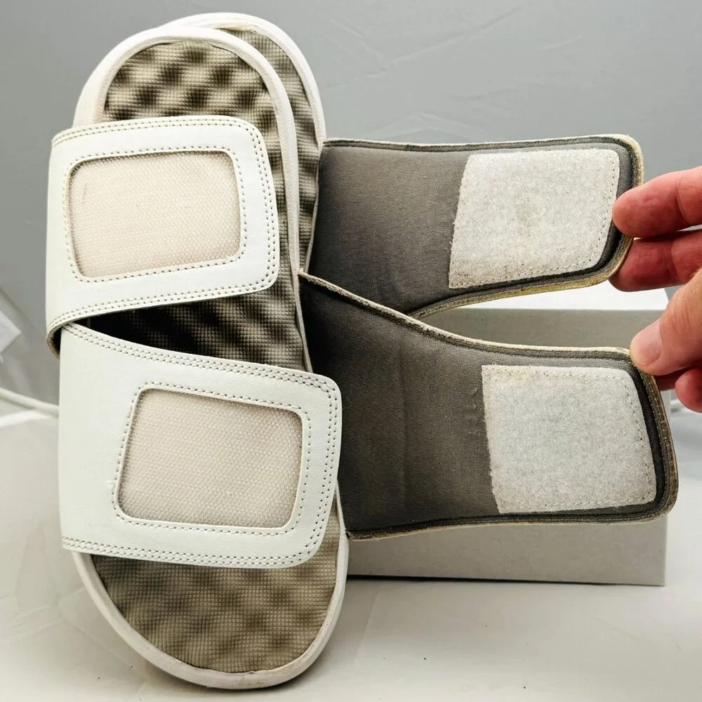 ISlide San Diego Padres Unisex Slides US 7 Palm Design Synthetic Upper White
